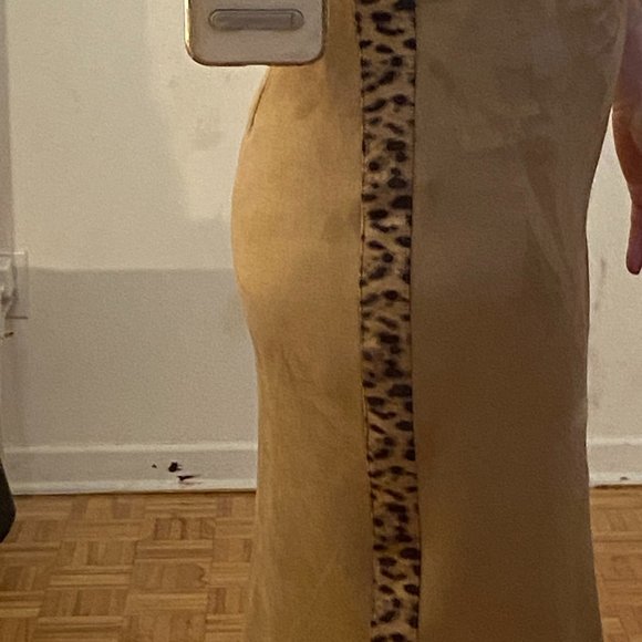 Skirt caramel with animal print (Michael Tyler) - Picture 3 of 6